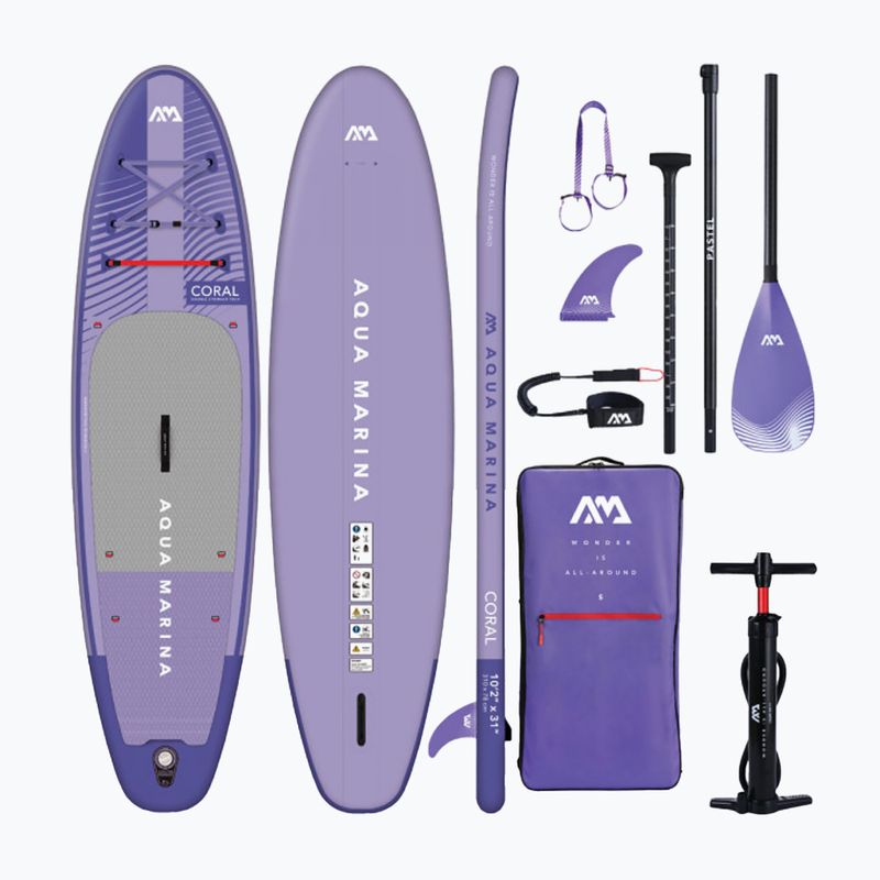 Aqua Marina Coral 10'2" purple SUP board BT-23COPN 9