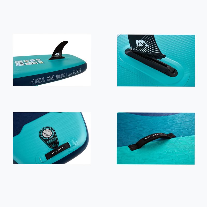 Inflatable SUP board set Aqua Marina Super Trip Essential 12'6" dark green 6