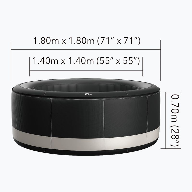 Hydromassage pool 4-person MSpa Premium Camaro black 14