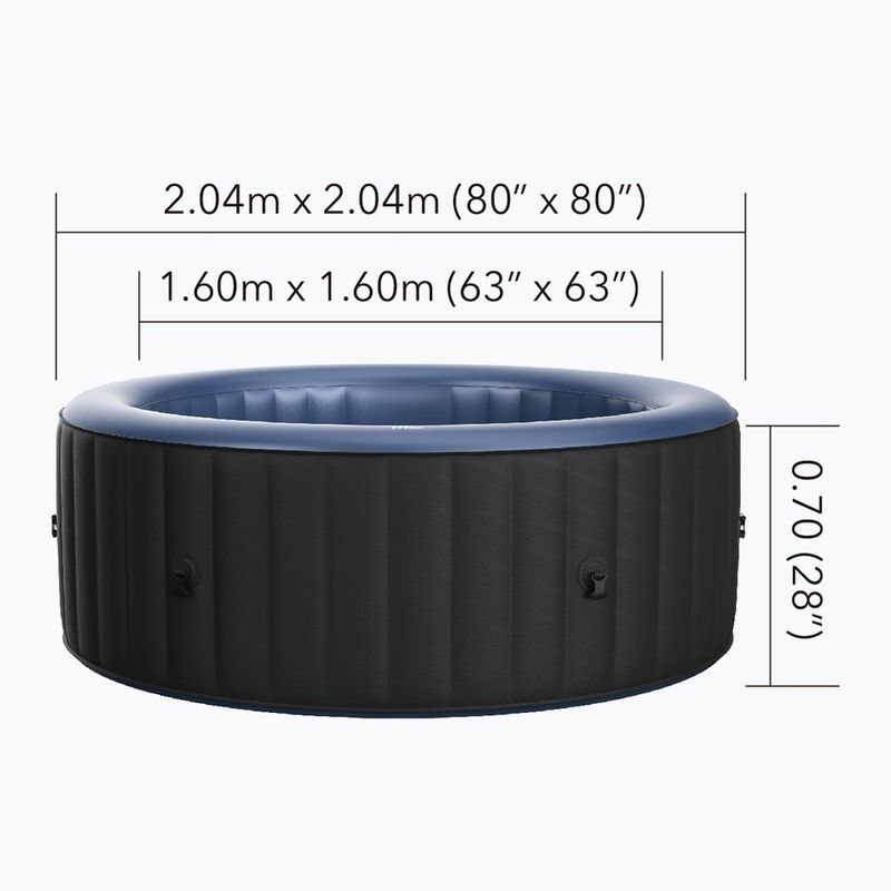 Hydromassage pool 6-person MSpa Comfort Bergen grey anthracite 12