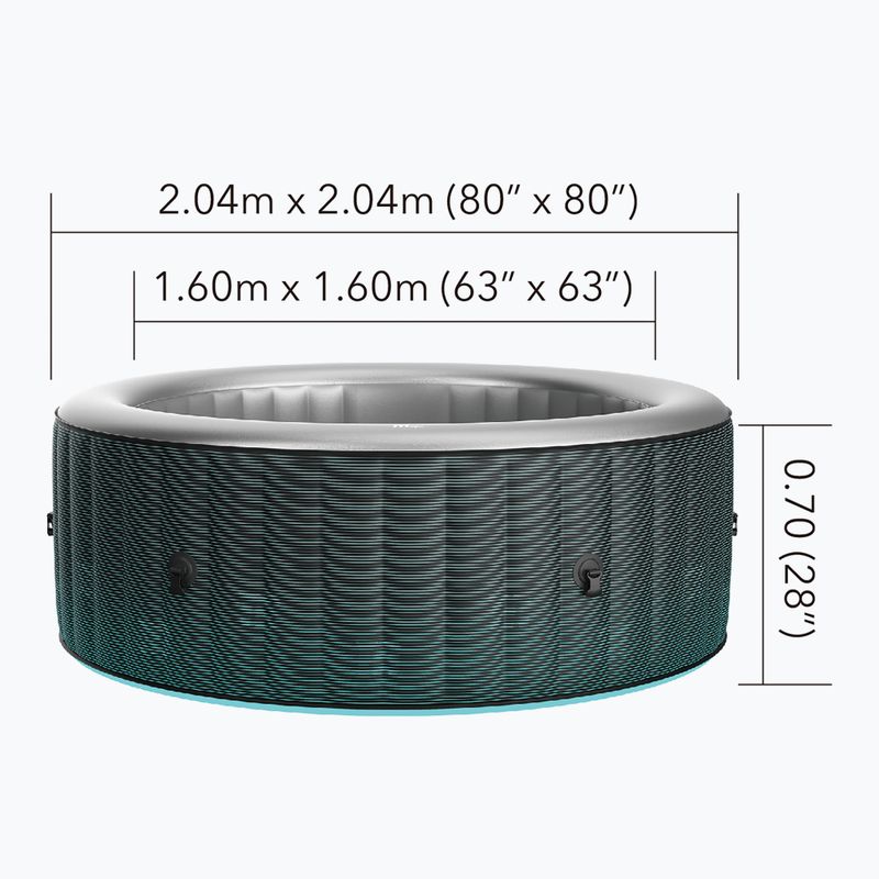 Hydromassage pool 6-person MSpa Comfort Starry grey anthracite 16