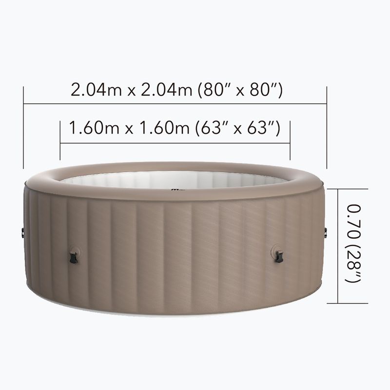 MSpa Urban Bristol mocha 6-person Hydromassage pool 17