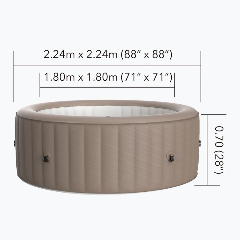 Hydromassage pool 8-person MSpa Urban Bristol Max mocha 17