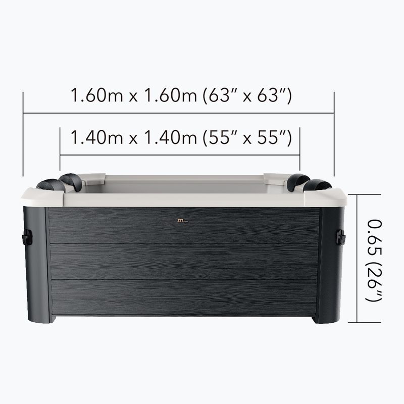 Hydromassage pool 6-person MSpa Frame Oslo cool grey 18