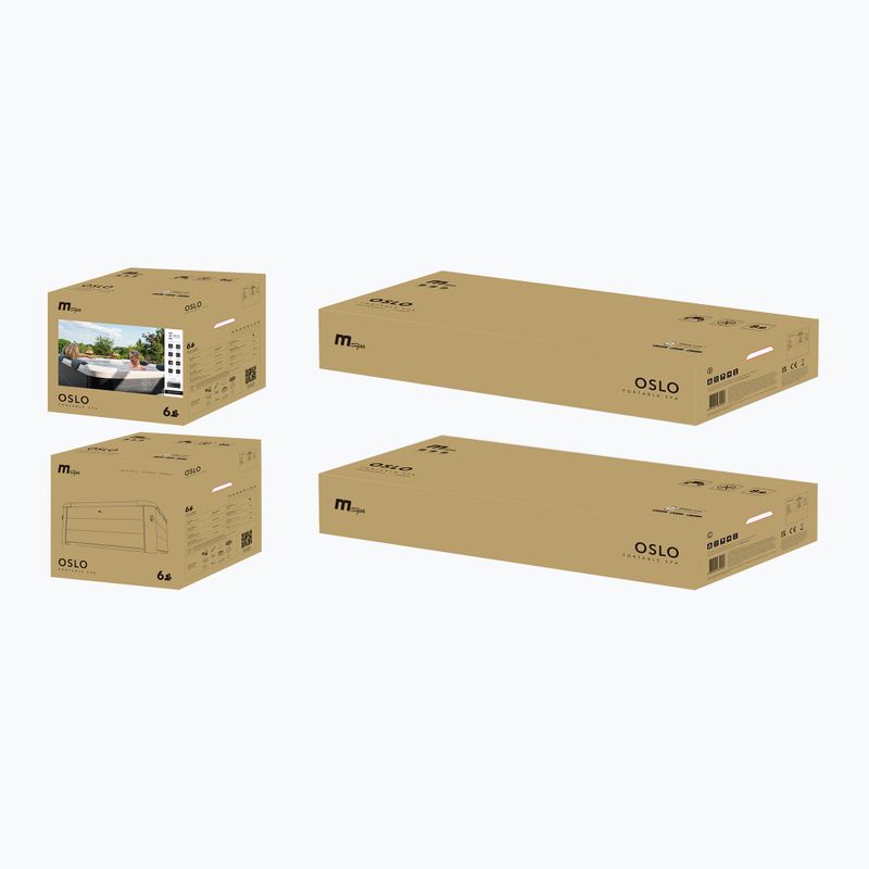 Hydromassage pool 6-person MSpa Frame Oslo cool grey 19