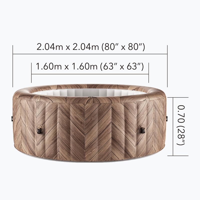 Hydromassage pool 6-person MSpa Comfort Fermo wood grain 12