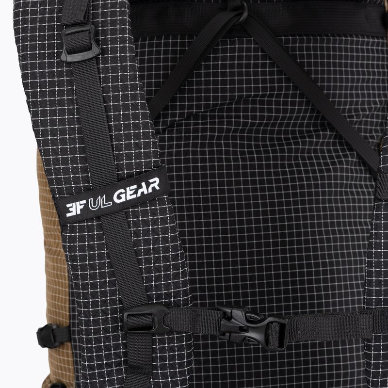 Hiking backpack 3F UL Qidian Pro 46+10L Brown 8