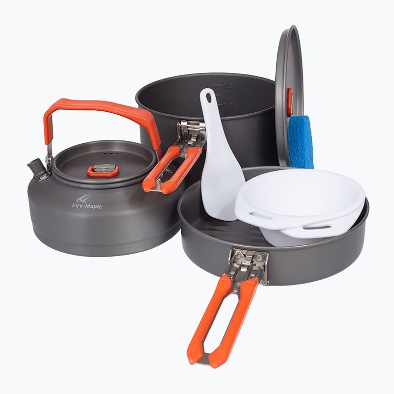 Fire-Maple Feast 2 orange hiking cookware set