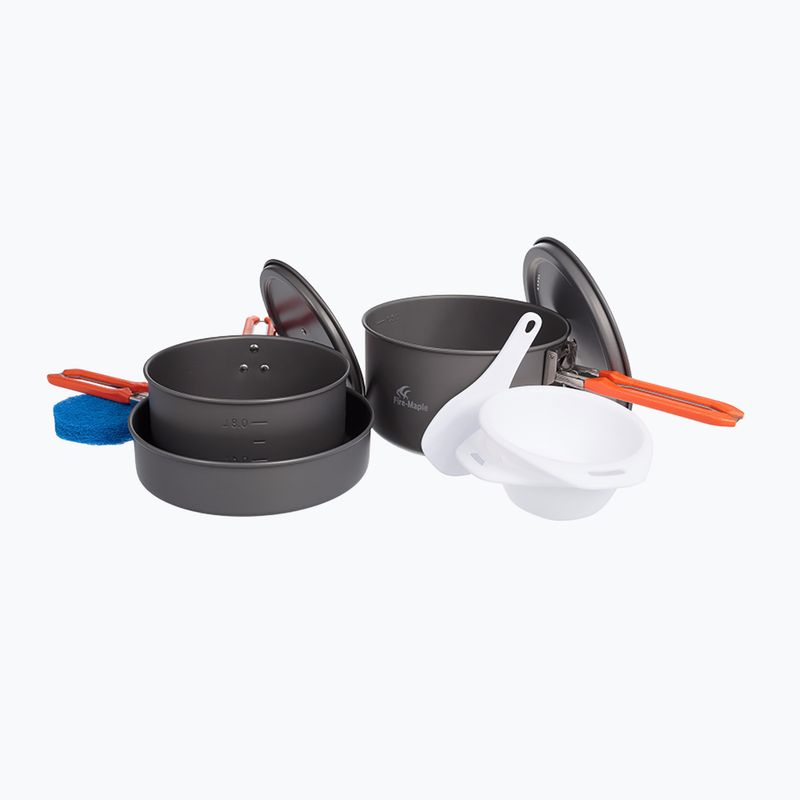 Fire-Maple Feast 3 orange hiking cookware set