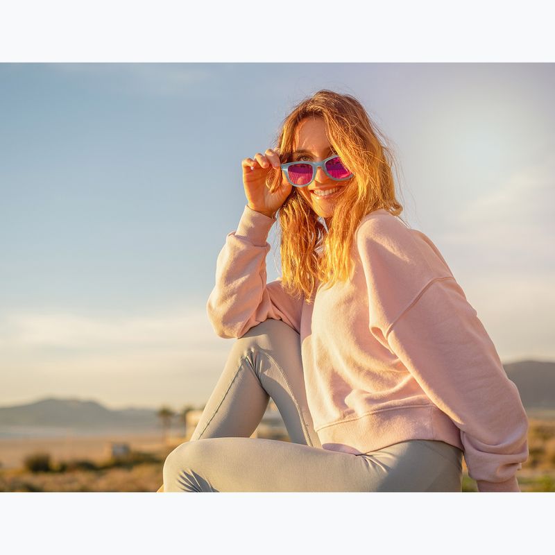 Sunglasses Aztron Dream crystal blue gloss/polarized light pink mirror/brown 5