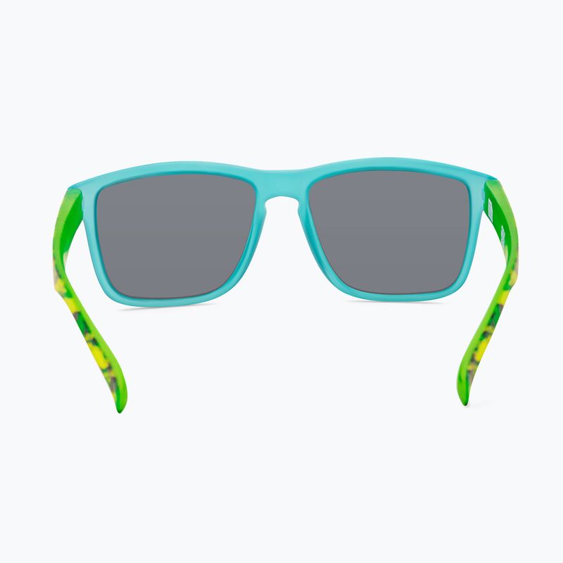 Sunglasses Aztron Blitz green/teal/blacktortoise/polarized silver blue mirror/grey 3