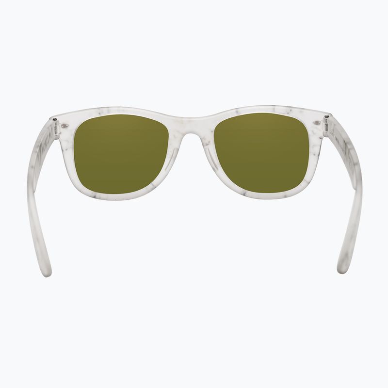 Sunglasses Aztron Party white marble print/polarized rose pink mirror/brown 3