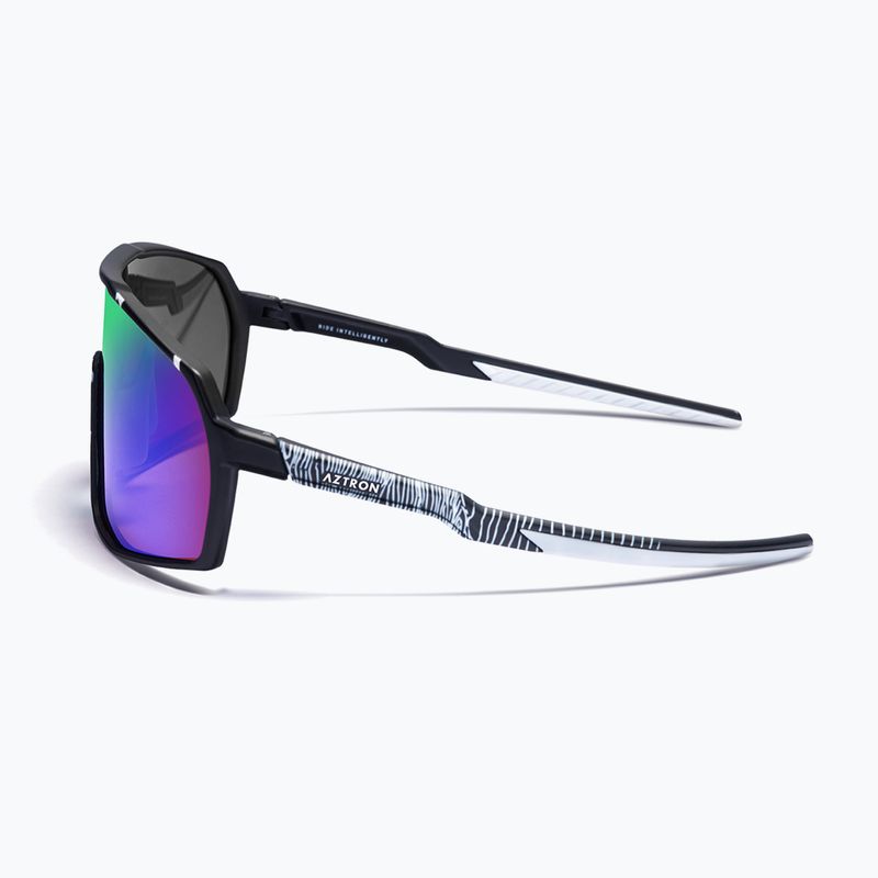 Sunglasses Aztron Thunder metalblack/white/polarizedgreen/twilightmirr/grey 4
