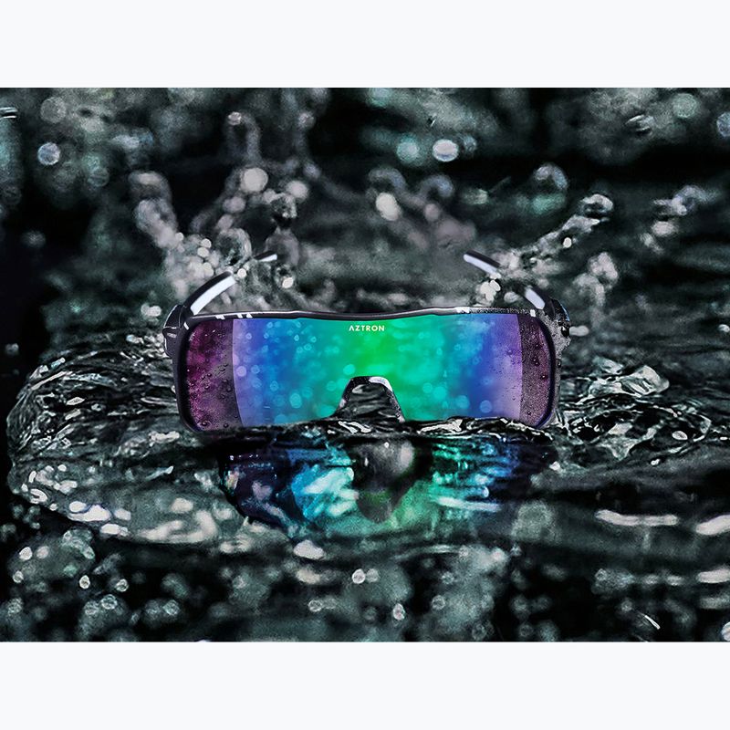 Sunglasses Aztron Thunder metalblack/white/polarizedgreen/twilightmirr/grey 6