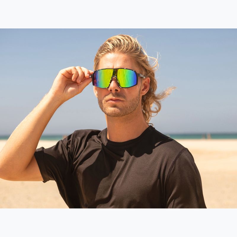 Sunglasses Aztron Thunder metalblack/white/polarizedgreen/twilightmirr/grey 7
