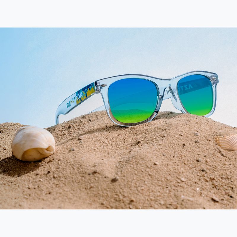 Children's sunglasses Aztron Solar ice grey/graffiti/polarized blue/yellow mirror/grey. 10
