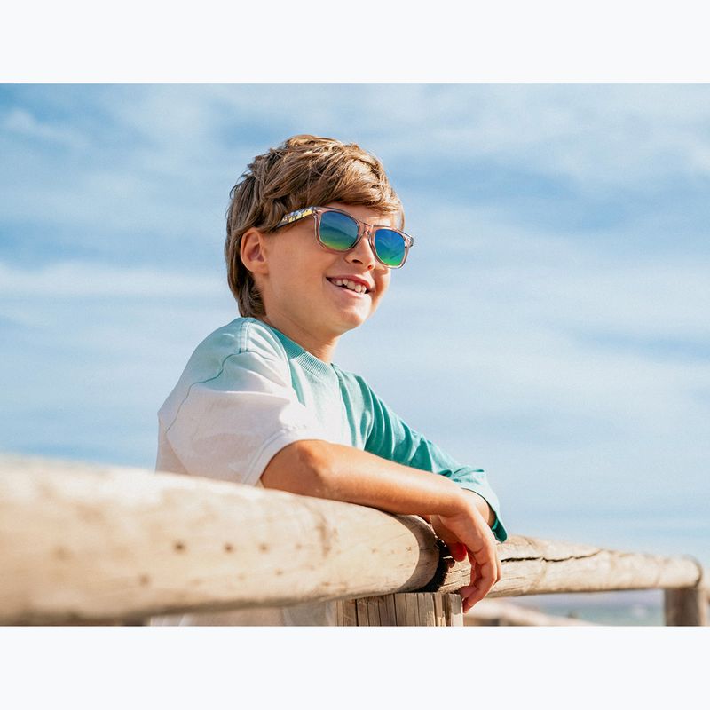 Children's sunglasses Aztron Solar ice grey/graffiti/polarized blue/yellow mirror/grey. 12