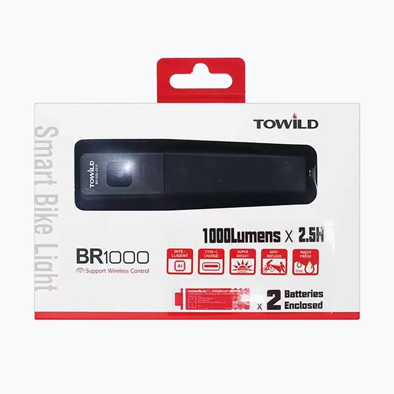 Towild BR1000 black front bike light 3