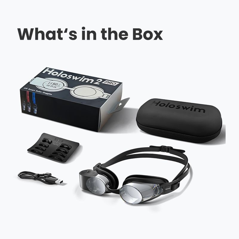 Holoswim 2 Pro AR Smart deep sky black swim goggles 10
