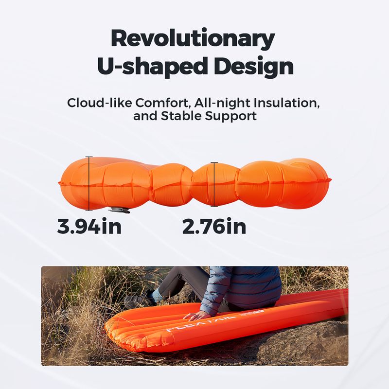 Flextail Zero R05 Mummy orange inflatable mattress 7