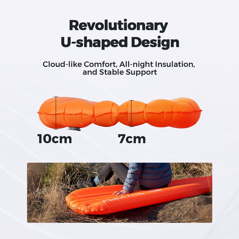Flextail Zero R05 Mummy orange inflatable mattress 8