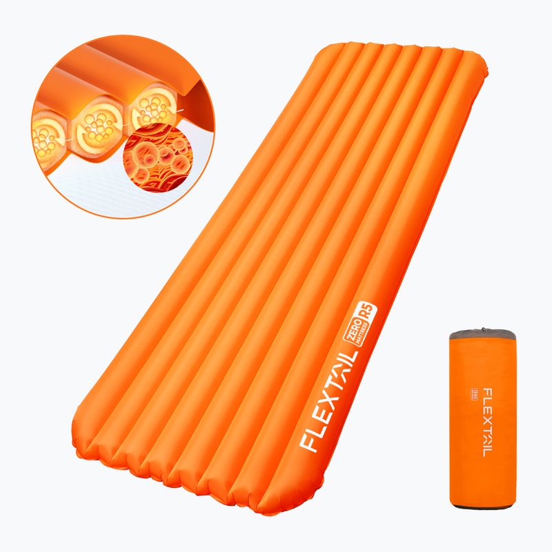 Flextail Zero R05 Regular orange inflatable mattress 2