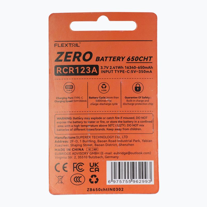 Battery FLEXTAIL Zero 650 Cht orange 5