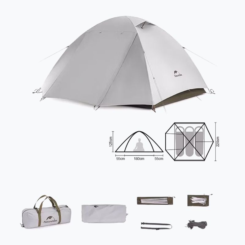 3-person trekking tent Naturehike Yunchuan 3 white 2
