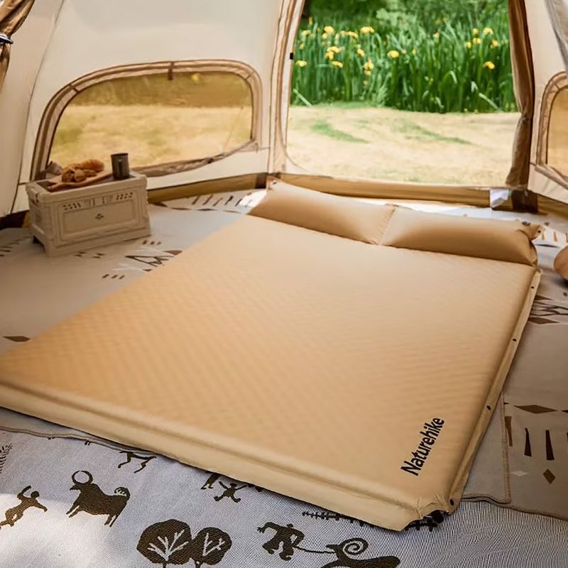 Naturehike Automatic Inflatable Cushion With Pillow cream self-inflating mat 2