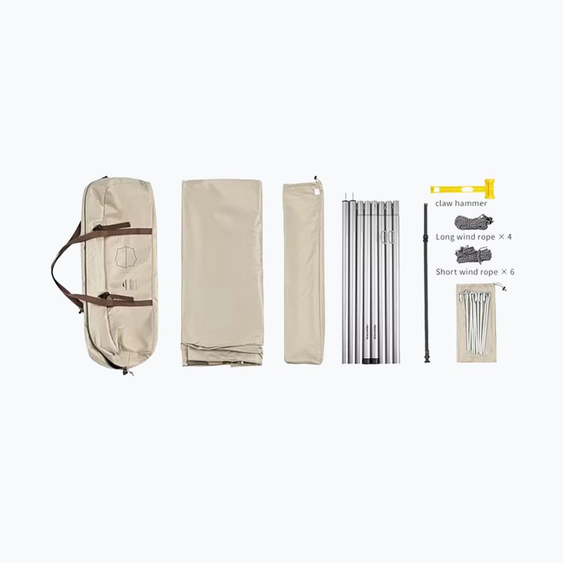 Tarp Naturehike Sky Ti Black Hexagon khaki 2