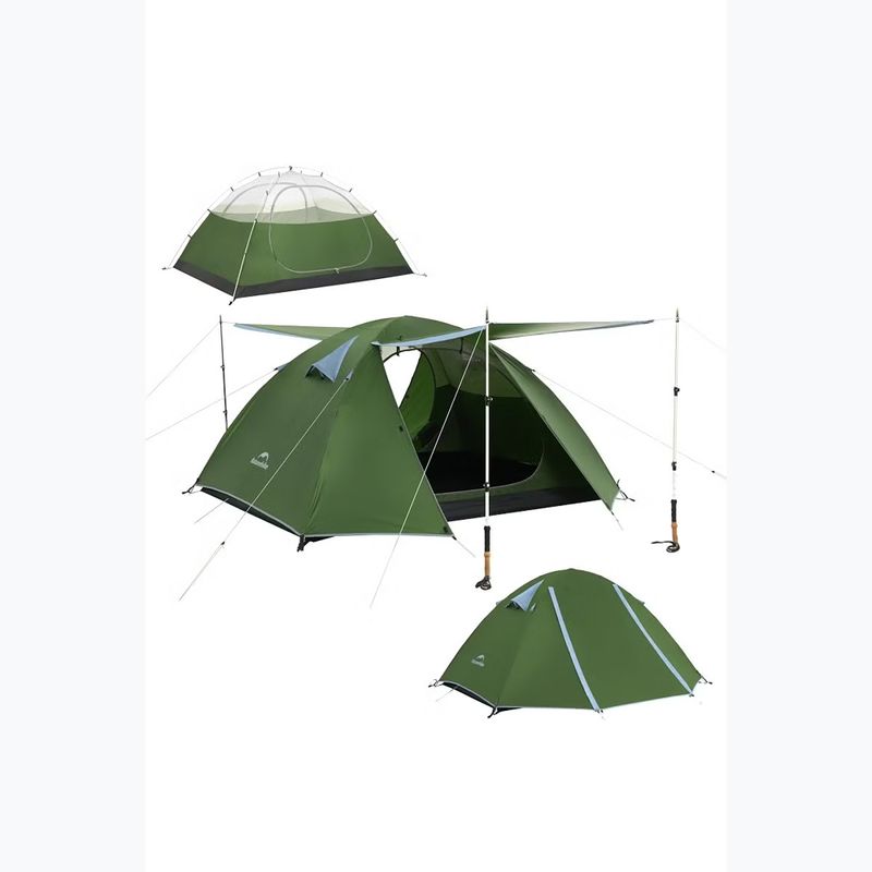 2-person trekking tent Naturehike Bleik 2 Type B forest green 2