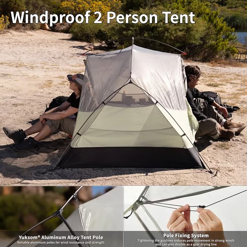 2-person trekking tent Naturehike Mongar Pro 2 20D light grey 2