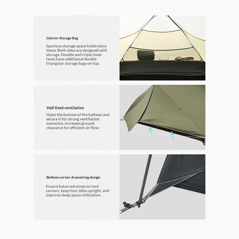 1-person trekking tent Naturehike Mongar Pro 1 20D olive 5