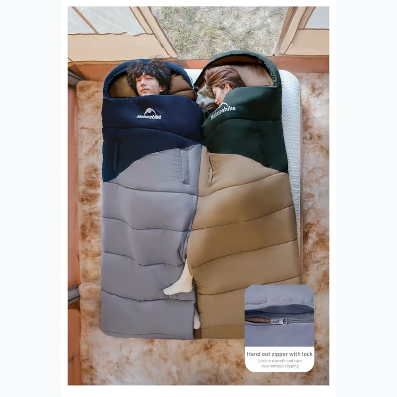 Sleeping bag Naturehike U250 Sunny Day Right dark green 3