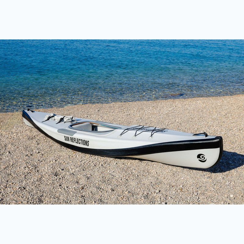 1-person inflatable kayak Sun Reflections Full DS light grey/black 15