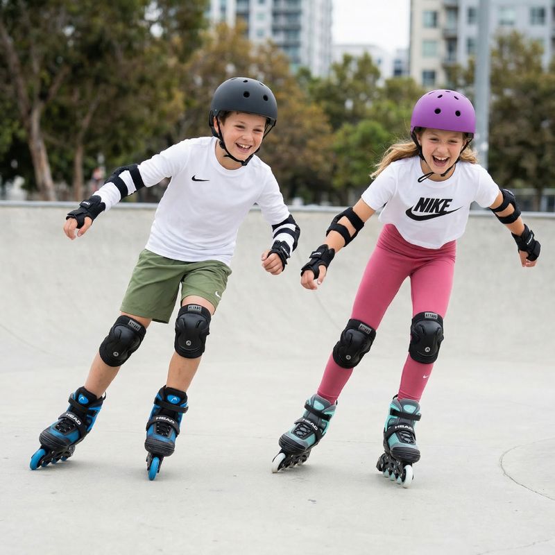 Children's inline skates HEAD Galaxy 2in1 turquoise 4