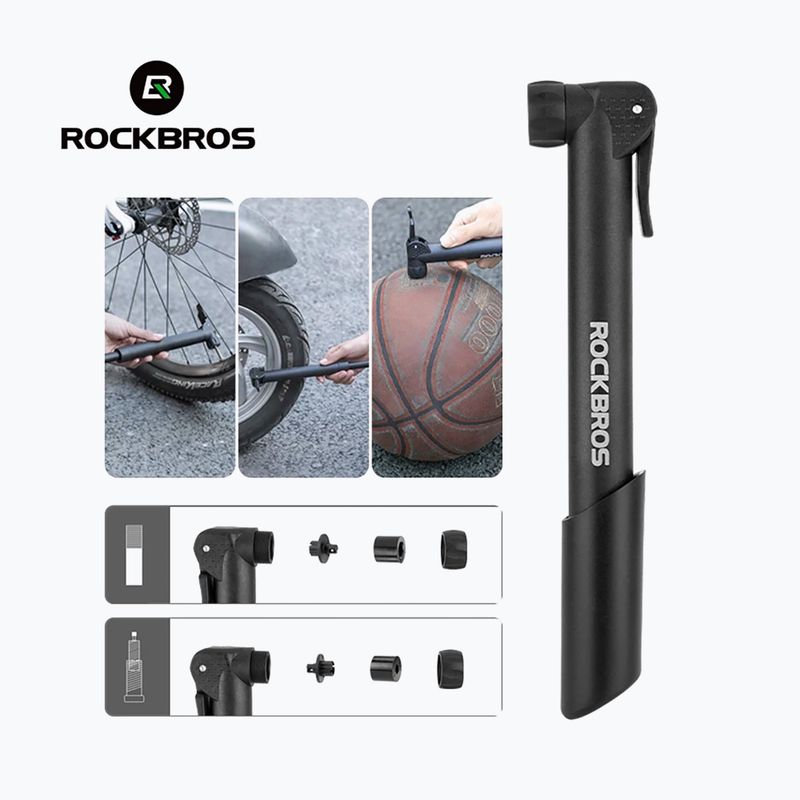Rockbros bike pump 42520001 80psi black 2