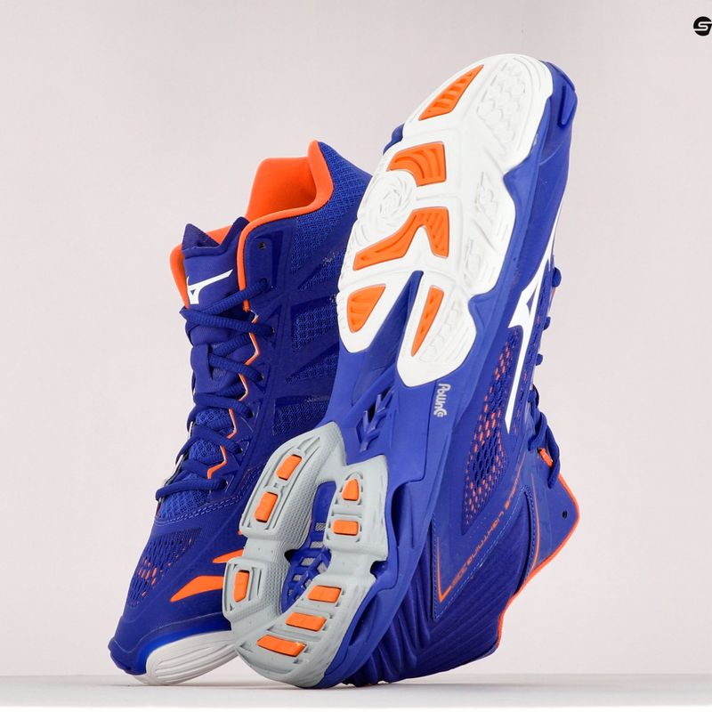 Men's volleyball shoes Mizuno Wave Lightning Z5 Mid blue V1GA190500 10