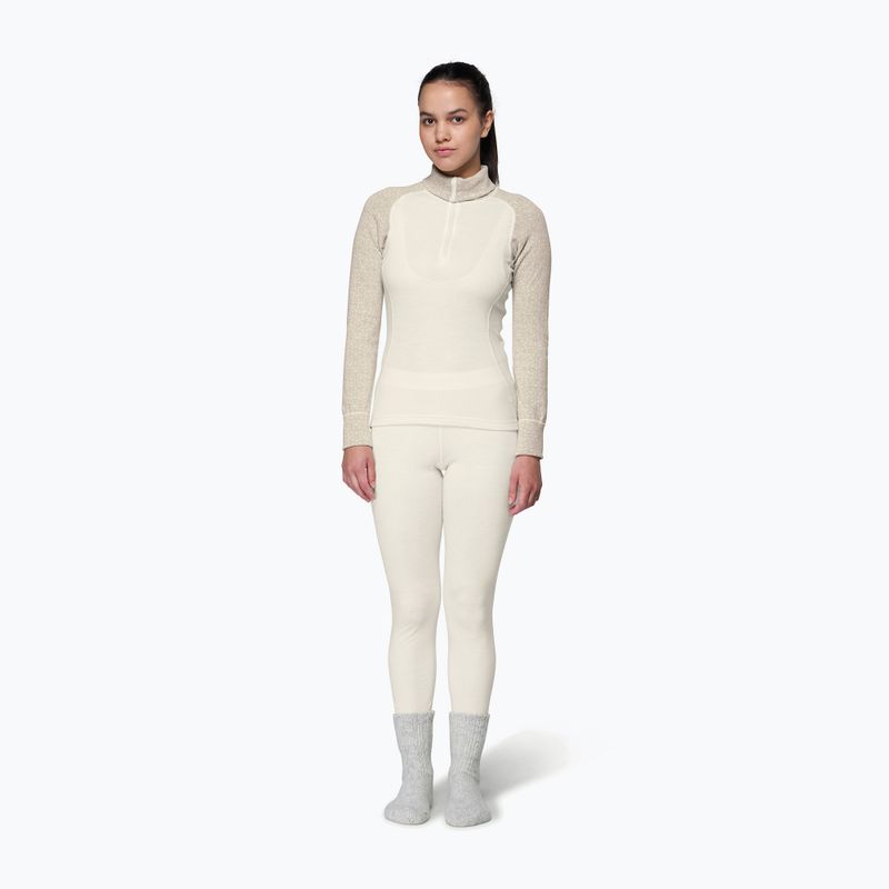 Women's thermal sweatshirt Devold Duo Active Merino 205 Zip Neck raw white 2