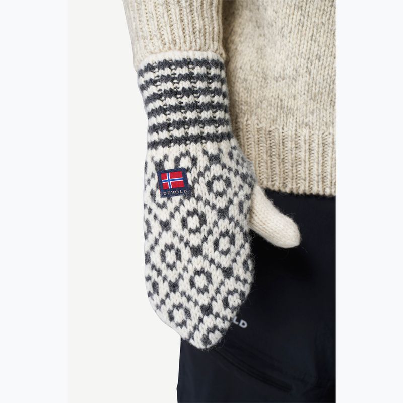Gloves Devold Svalbard Wool Mitten offwhite/anthracite 2