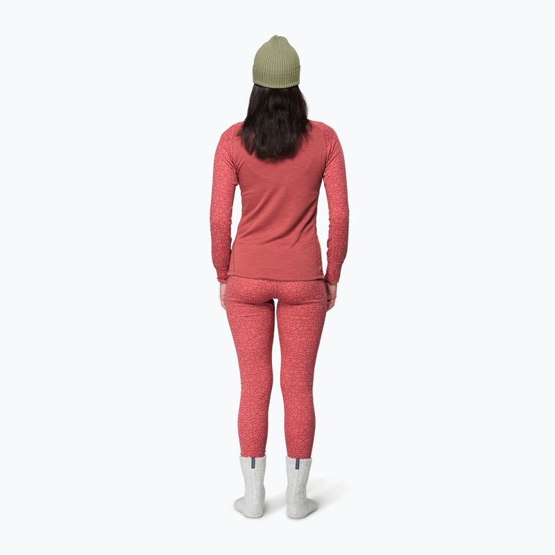 Women's thermal sweatshirt Devold Duo Active Merino 205 Zip Neck marsala 3