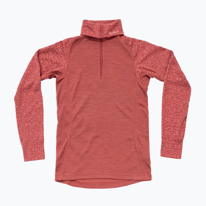 Women's thermal sweatshirt Devold Duo Active Merino 205 Zip Neck marsala 5