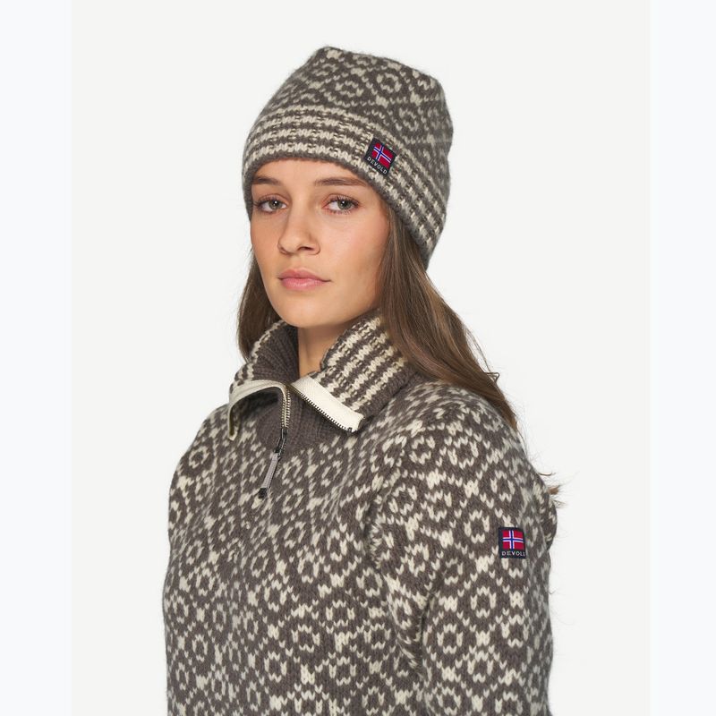 Winter hat Devold Svalbard Wool falcon/offwhite 2