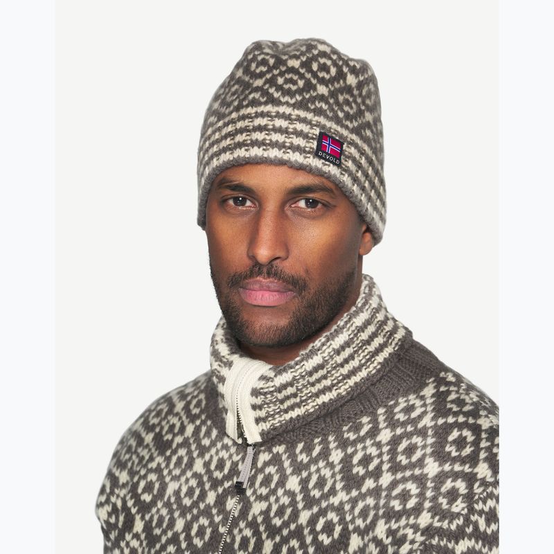 Winter hat Devold Svalbard Wool falcon/offwhite 3