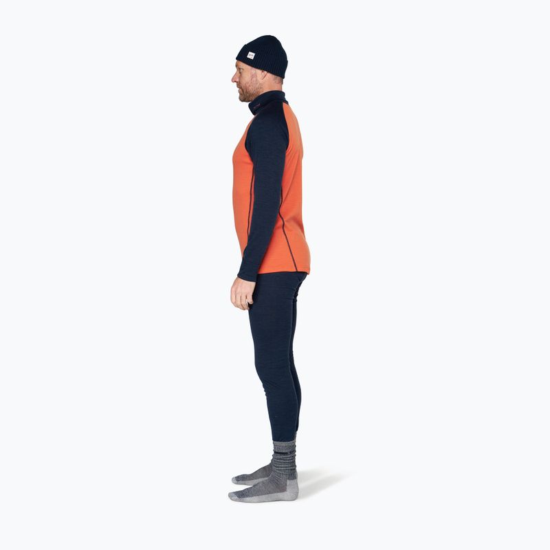 Men's thermal sweatshirt Devold Duo Active Merino 205 Zip Neck brick 4