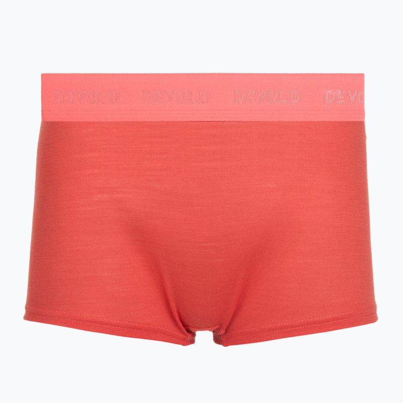 Women's thermal boxers Devold Breeze Merino 150 Hipser 2 pack black/coral 2