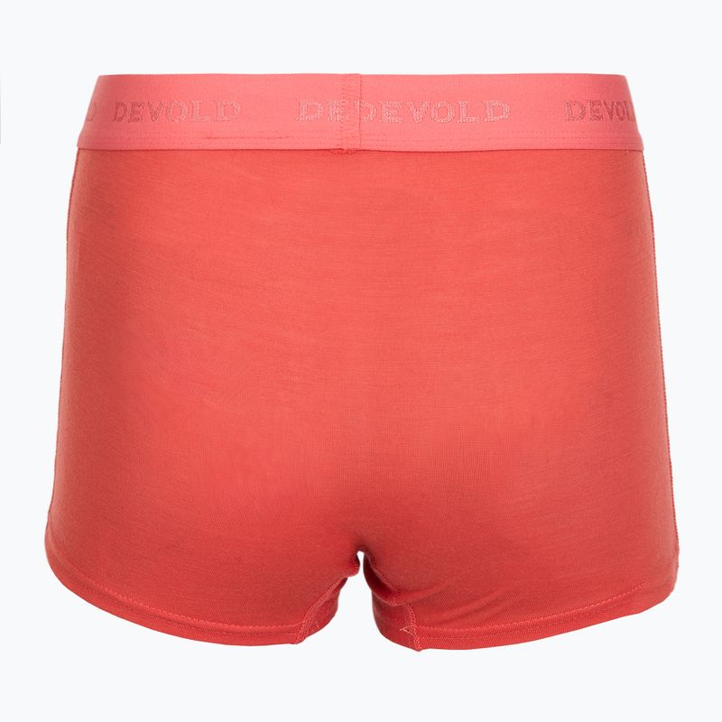 Women's thermal boxers Devold Breeze Merino 150 Hipser 2 pack black/coral 4