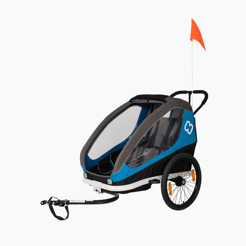 Hamax Traveller Twin bicycle trailer blue/grey 2