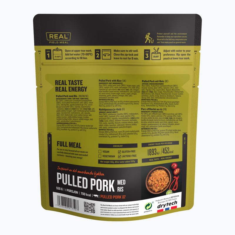 Freeze-dried food Real Turmat Pulled Pork with Rice 155 g 2
