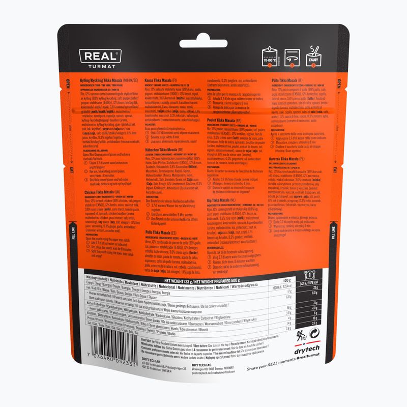 Freeze-dried food Real Turmat Chicken Tikka Masala 133 g 2